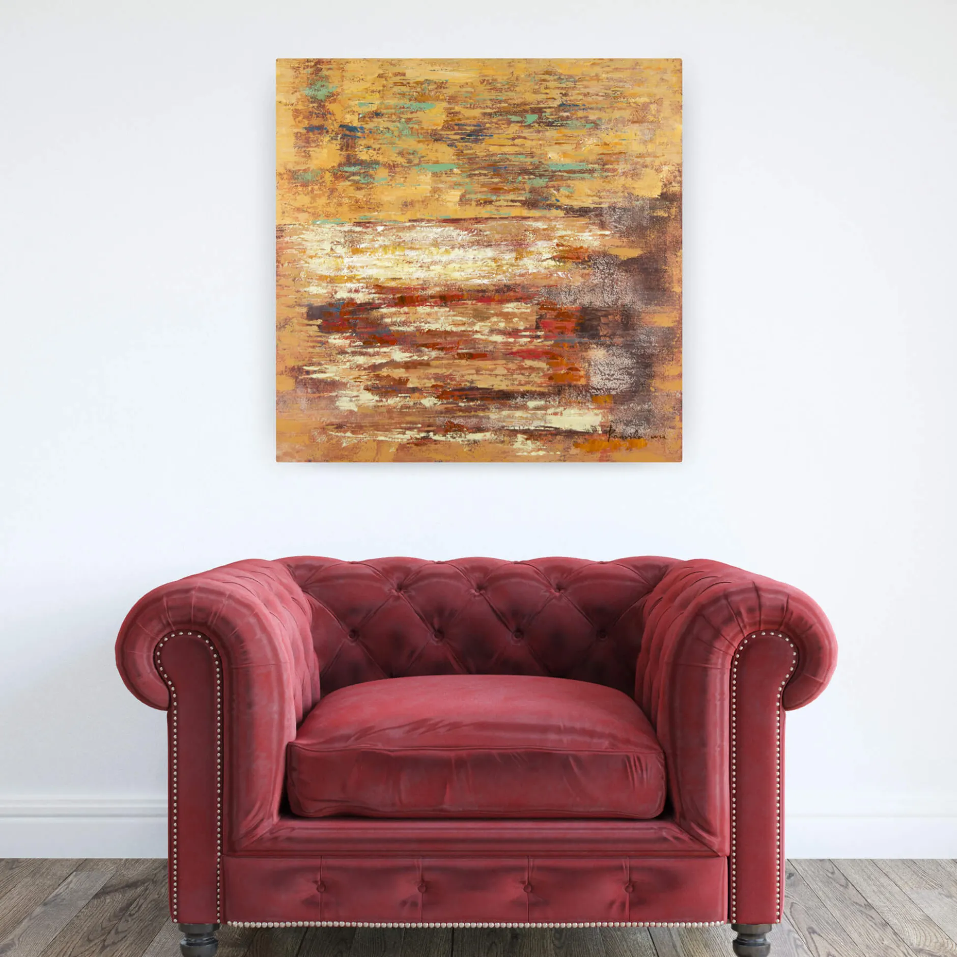 Handgemaltes Gemälde 'Ein Leben zu zweit' 80x80cm | inkl. Echtheitszertifikat