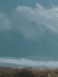 Handgemaltes Gemälde 'Einsame Surf-Pause' | Echtheitszertifikat inklusive