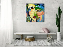 Handgemaltes Gemälde 'Eins mit dir' 80x80cm | inkl. Echtheitszertifikat