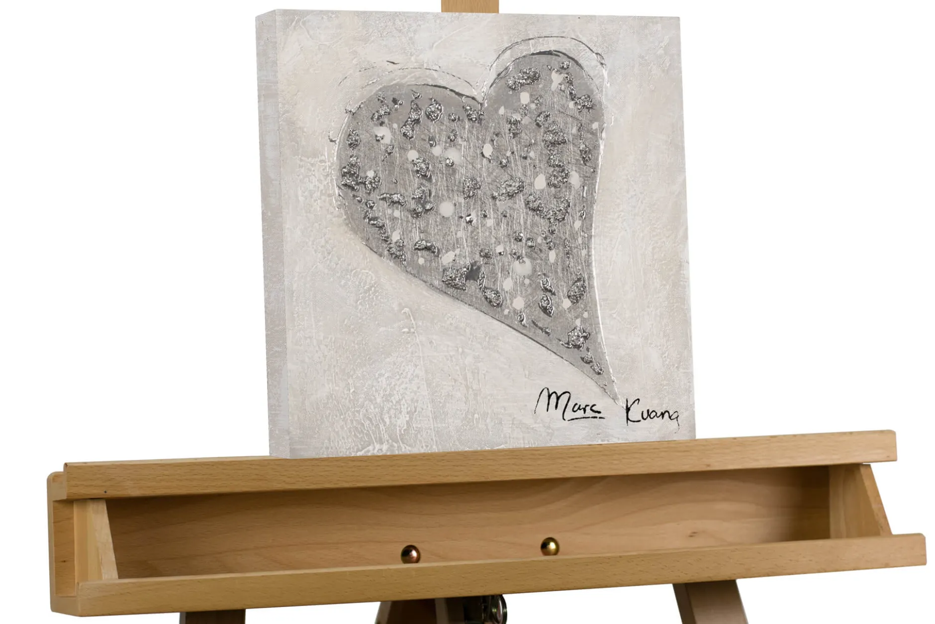 Handgemaltes Gemälde 'Elastic Heart' 30x30cm | inkl. Echtheitszertifikat