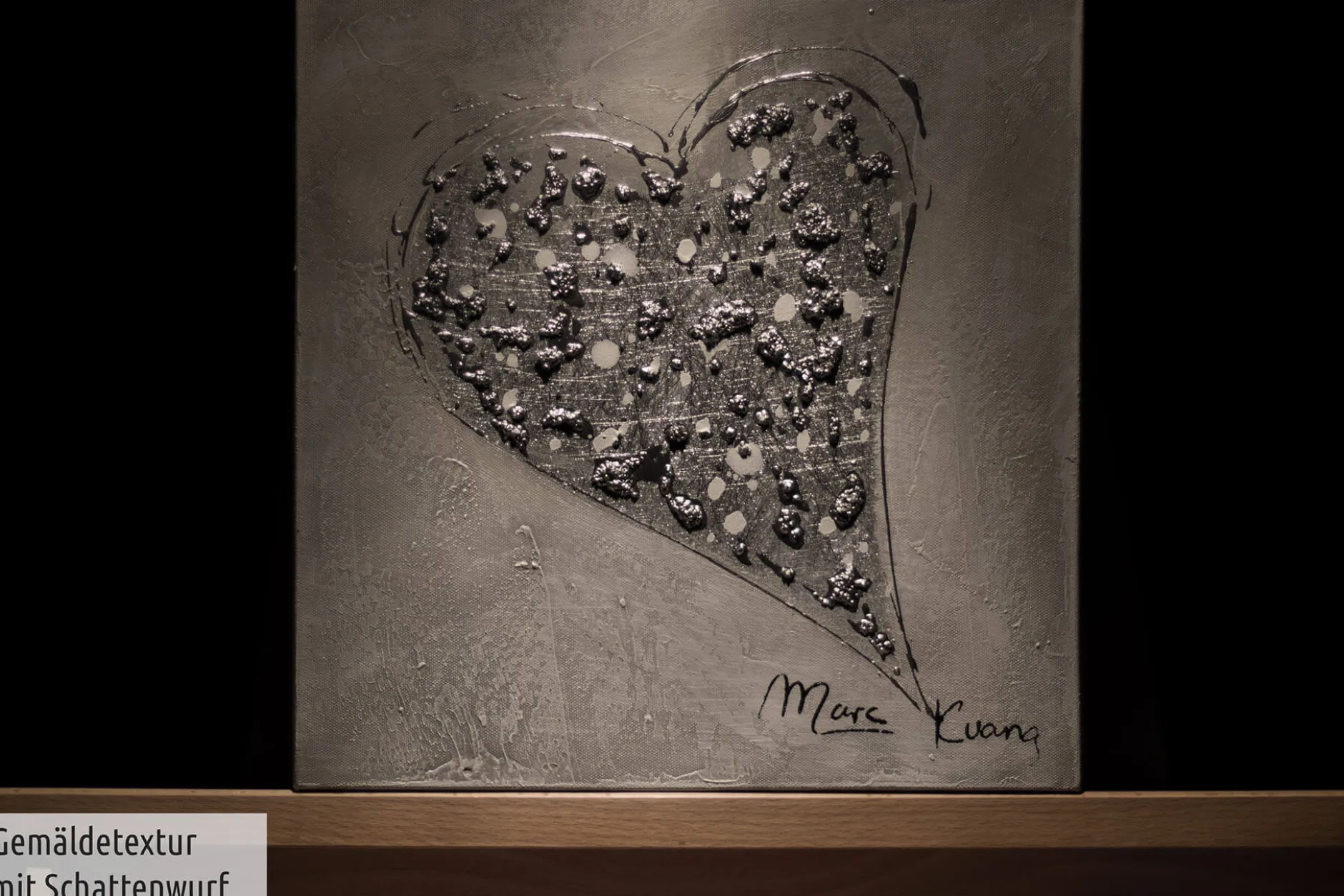 Handgemaltes Gemälde 'Elastic Heart' 30x30cm | inkl. Echtheitszertifikat