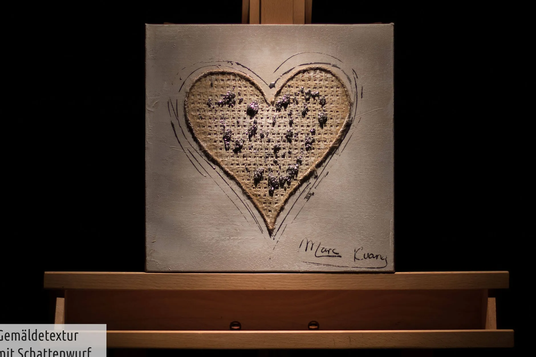Handgemaltes Gemälde 'Endless Love' 30x30cm | inkl. Echtheitszertifikat