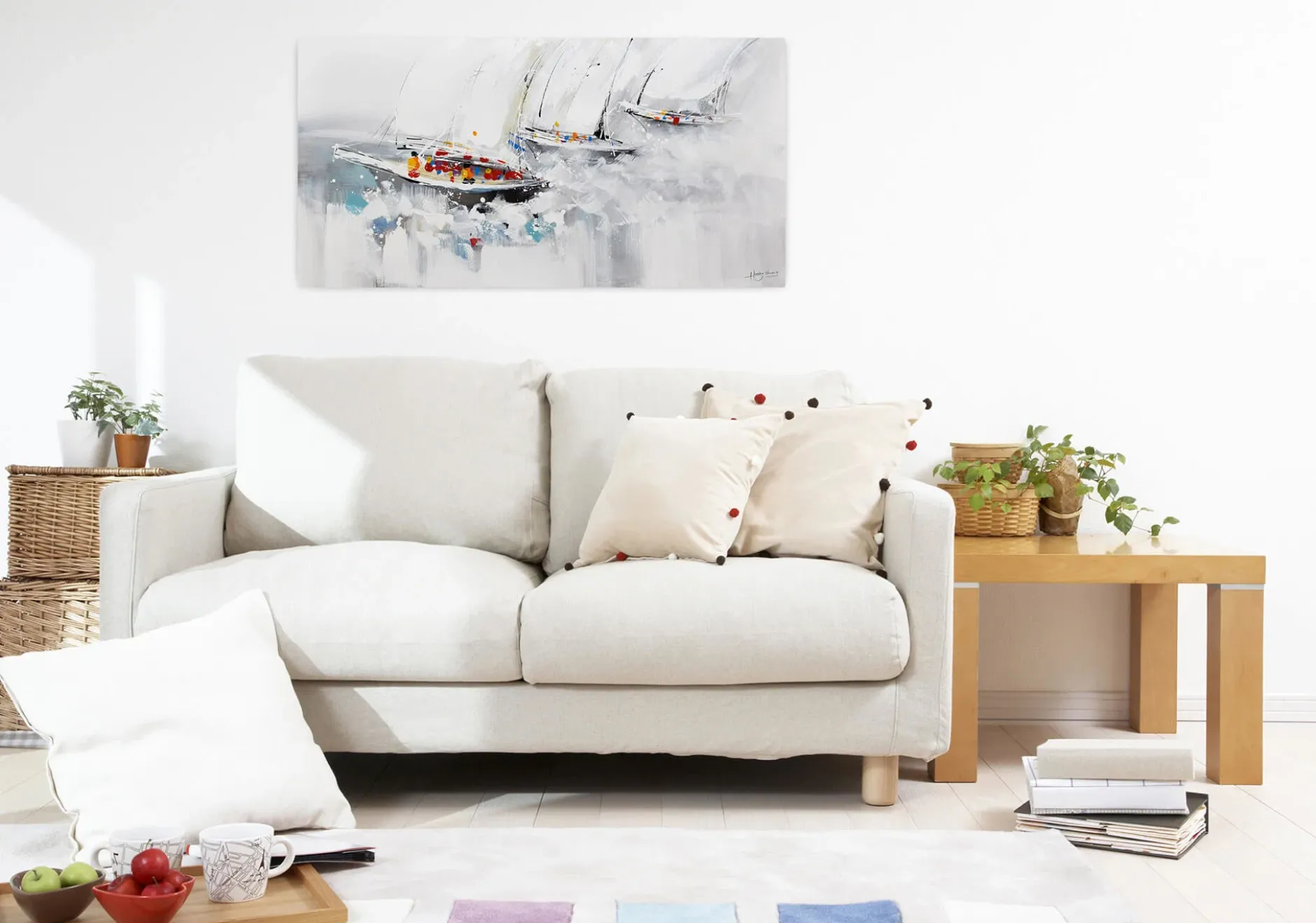 Handgemaltes Gemälde 'Endspurt' 120x60cm | inkl. Echtheitszertifikat