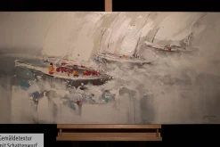 Handgemaltes Gemälde 'Endspurt' 120x60cm | inkl. Echtheitszertifikat
