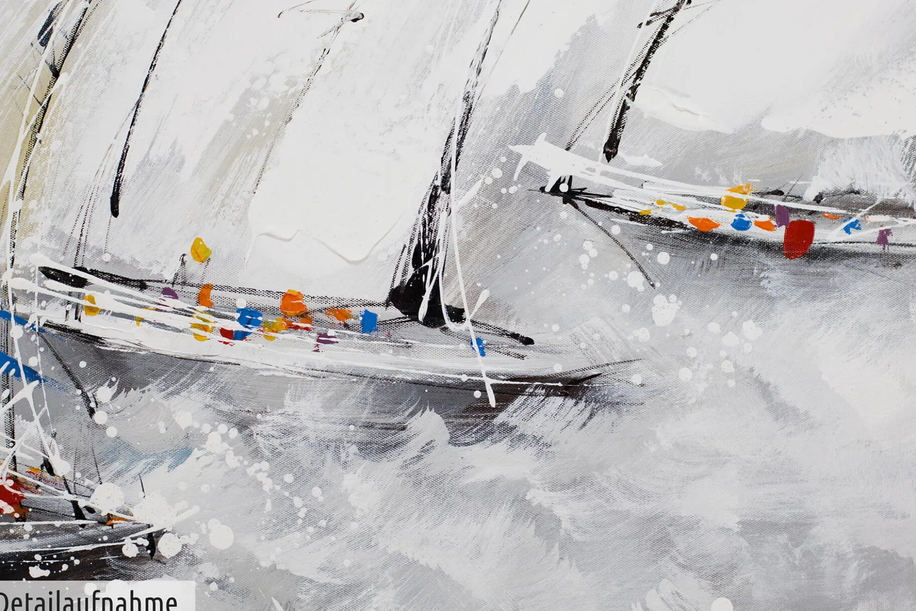 Handgemaltes Gemälde 'Endspurt' 120x60cm | inkl. Echtheitszertifikat