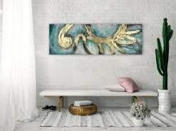 Handgemaltes Gemälde 'Enigma' 150x50cm | inkl. Echtheitszertifikat