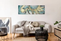 Handgemaltes Gemälde 'Enigma' 150x50cm | inkl. Echtheitszertifikat