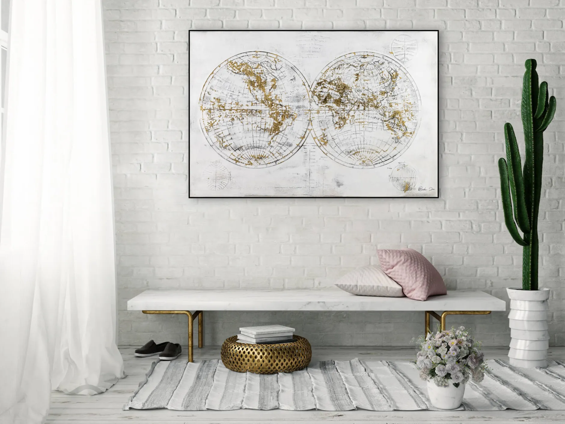 Handgemaltes Gemälde 'Entdeckung der Welt' 120x80cm | inkl. Echtheitszertifikat
