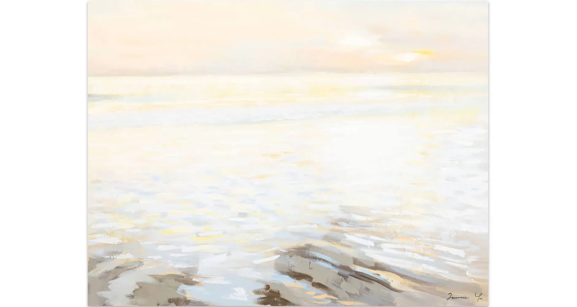 Handgemaltes Gemälde 'Erwachendes Meer' 100x75cm | inkl. Echtheitszertifikat