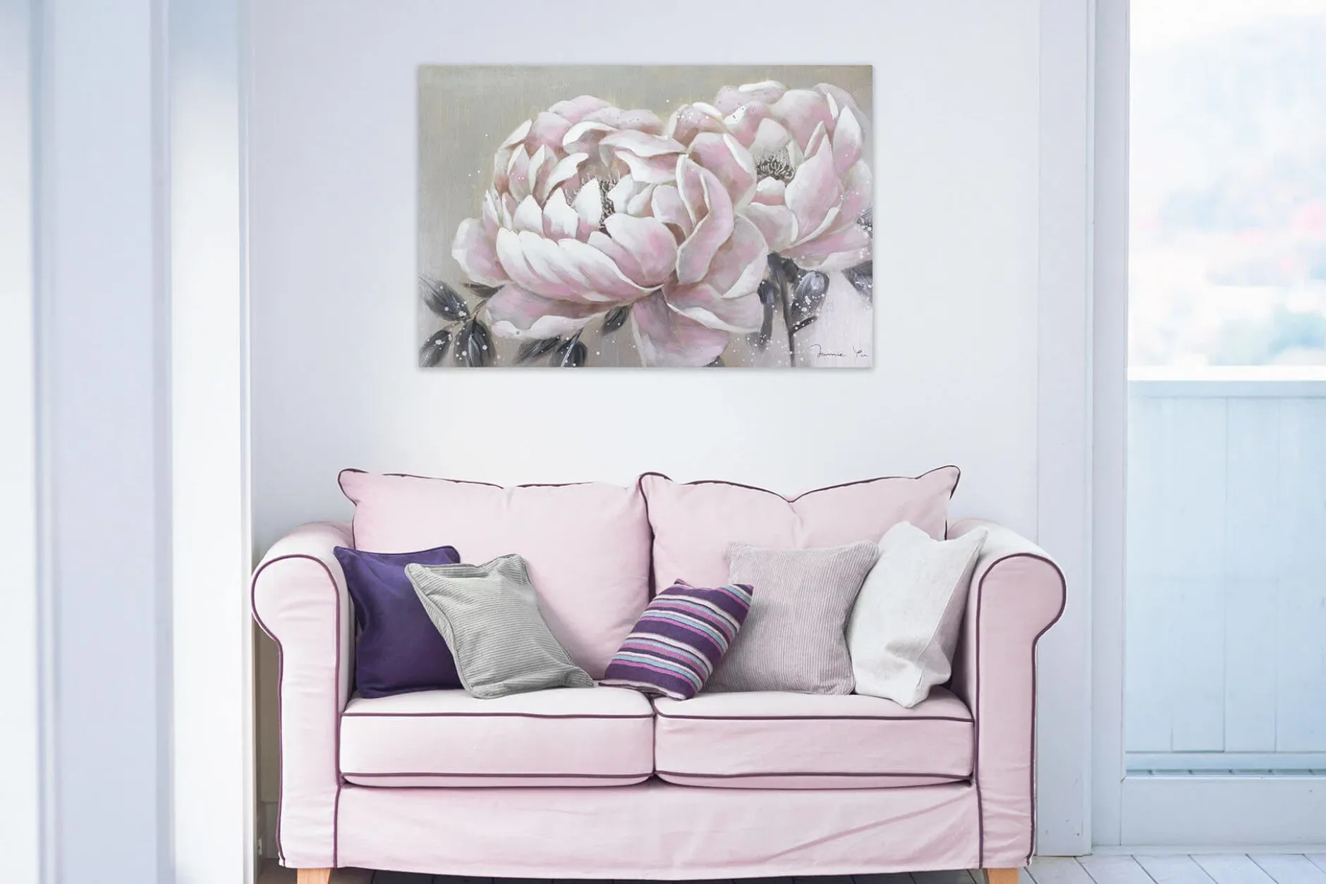 Handgemaltes Gemälde 'Everlasting Flower' 90x60cm | inkl. Echtheitszertifikat
