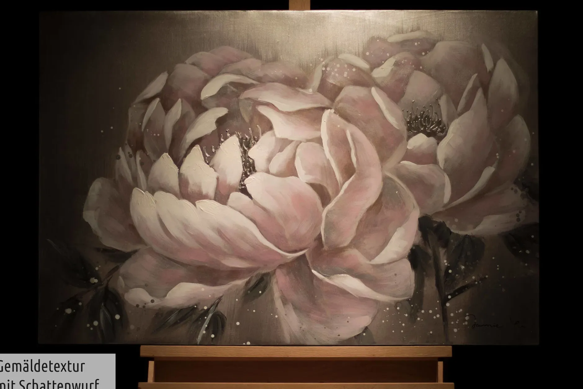 Handgemaltes Gemälde 'Everlasting Flower' 90x60cm | inkl. Echtheitszertifikat