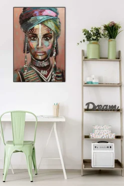 Handgemaltes Gemälde 'Exotische Schönheit' 70x100cm | inkl. Echtheitszertifikat