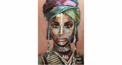 Handgemaltes Gemälde 'Exotische Schönheit' 70x100cm | inkl. Echtheitszertifikat