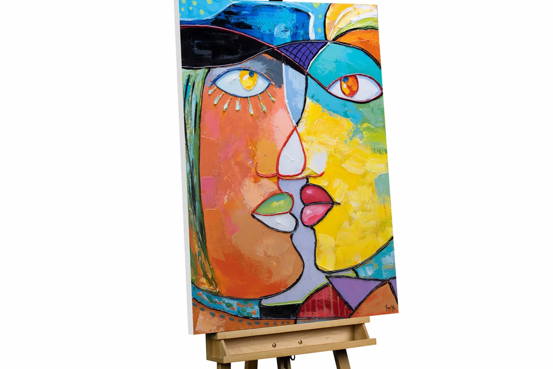 Handgemaltes Gemälde 'Face to Face' 75x100cm | inkl. Echtheitszertifikat