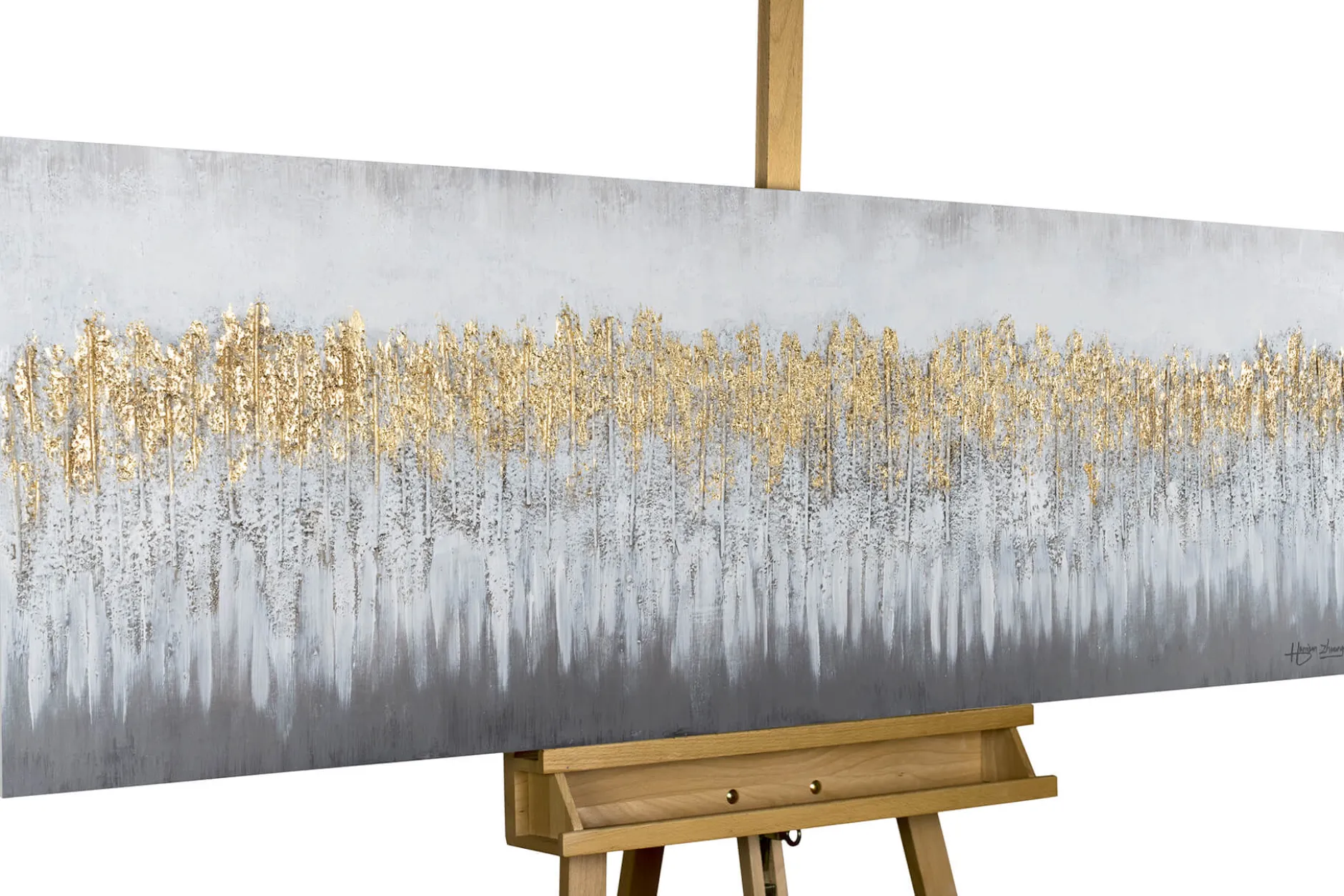 Handgemaltes Gemälde 'Fading Horizon' 150x50cm | inkl. Echtheitszertifikat