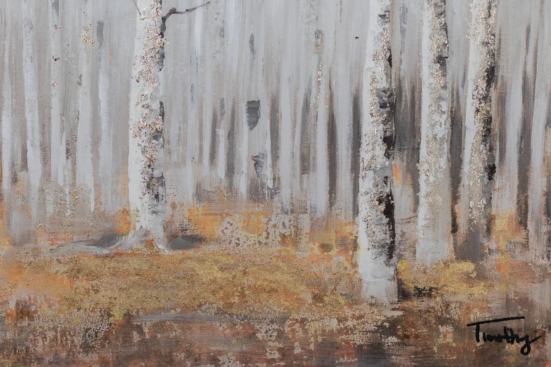 Handgemaltes Gemälde 'Fallende Blätter' 90x60cm | inkl. Echtheitszertifikat