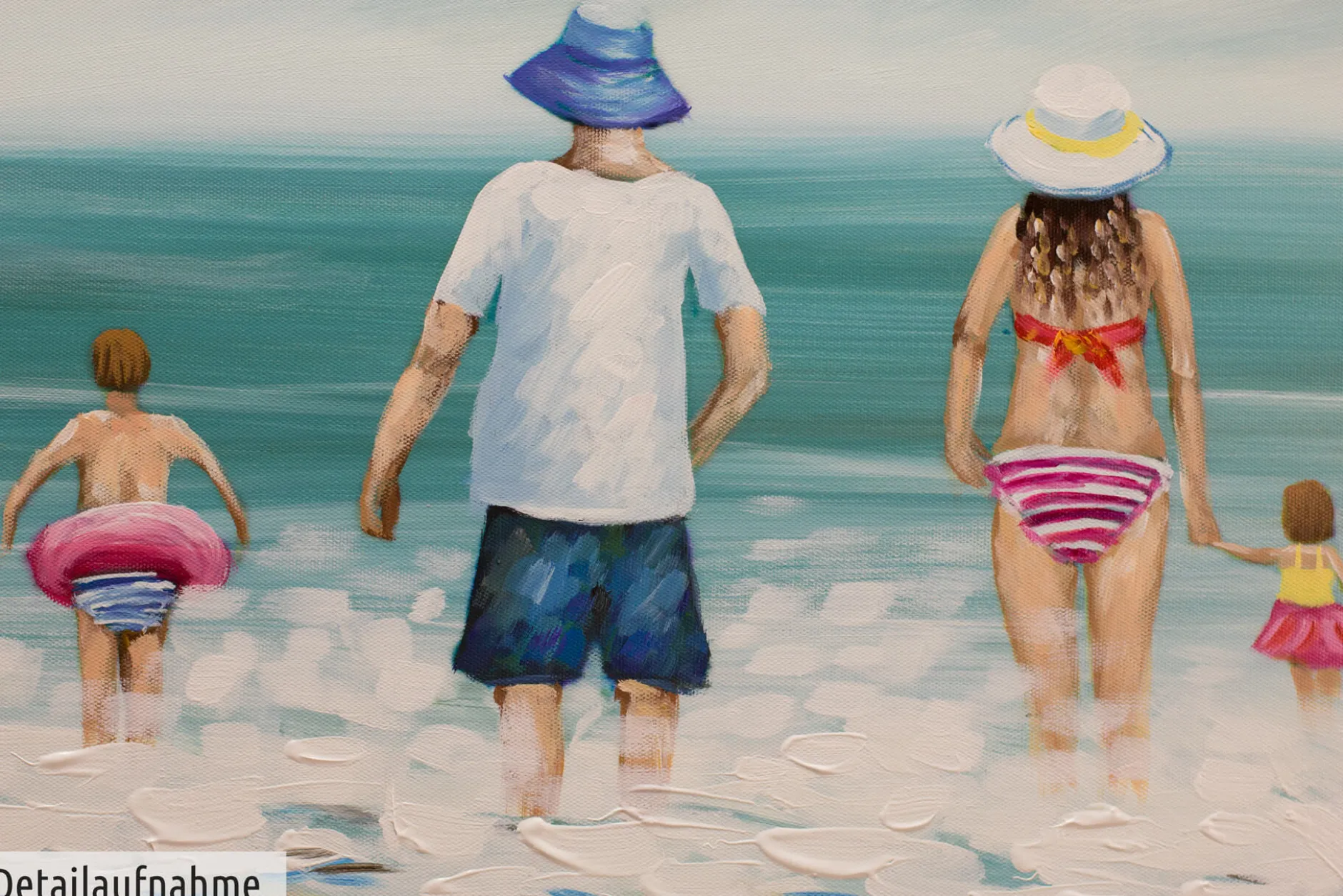 Handgemaltes Gemälde 'Familienzeit' 120x60cm | inkl. Echtheitszertifikat