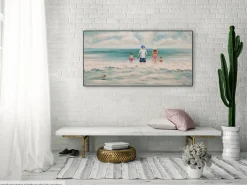 Handgemaltes Gemälde 'Familienzeit' 120x60cm | inkl. Echtheitszertifikat