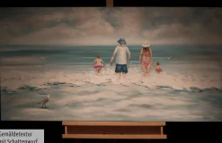 Handgemaltes Gemälde 'Familienzeit' 120x60cm | inkl. Echtheitszertifikat