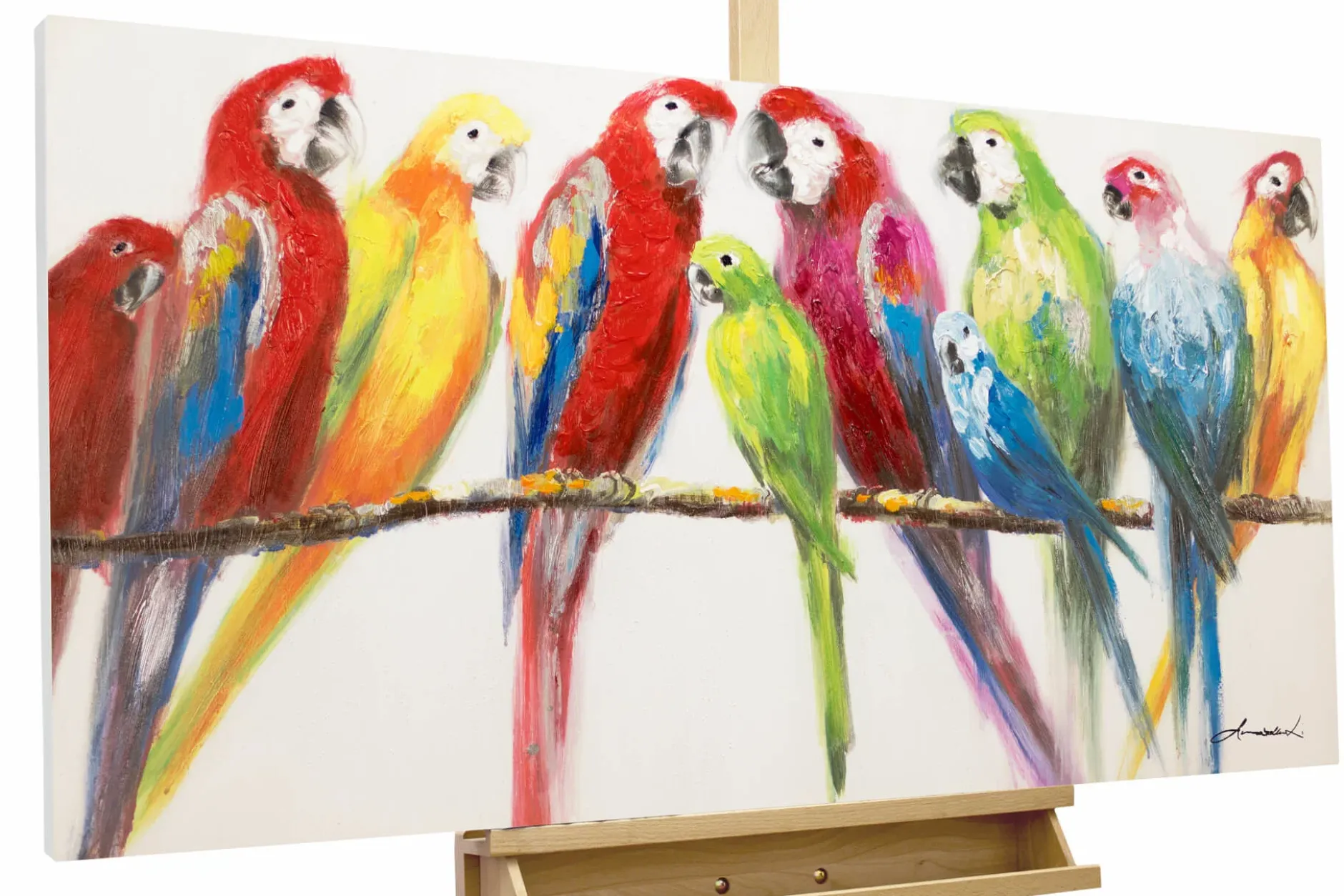 Handgemaltes Gemälde 'Familienportrait' 120x60cm | inkl. Echtheitszertifikat