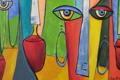 Handgemaltes Gemälde 'Farben der Gesellschaft' 60x90cm | inkl. Echtheitszertifikat