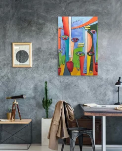 Handgemaltes Gemälde 'Farben der Gesellschaft' 60x90cm | inkl. Echtheitszertifikat