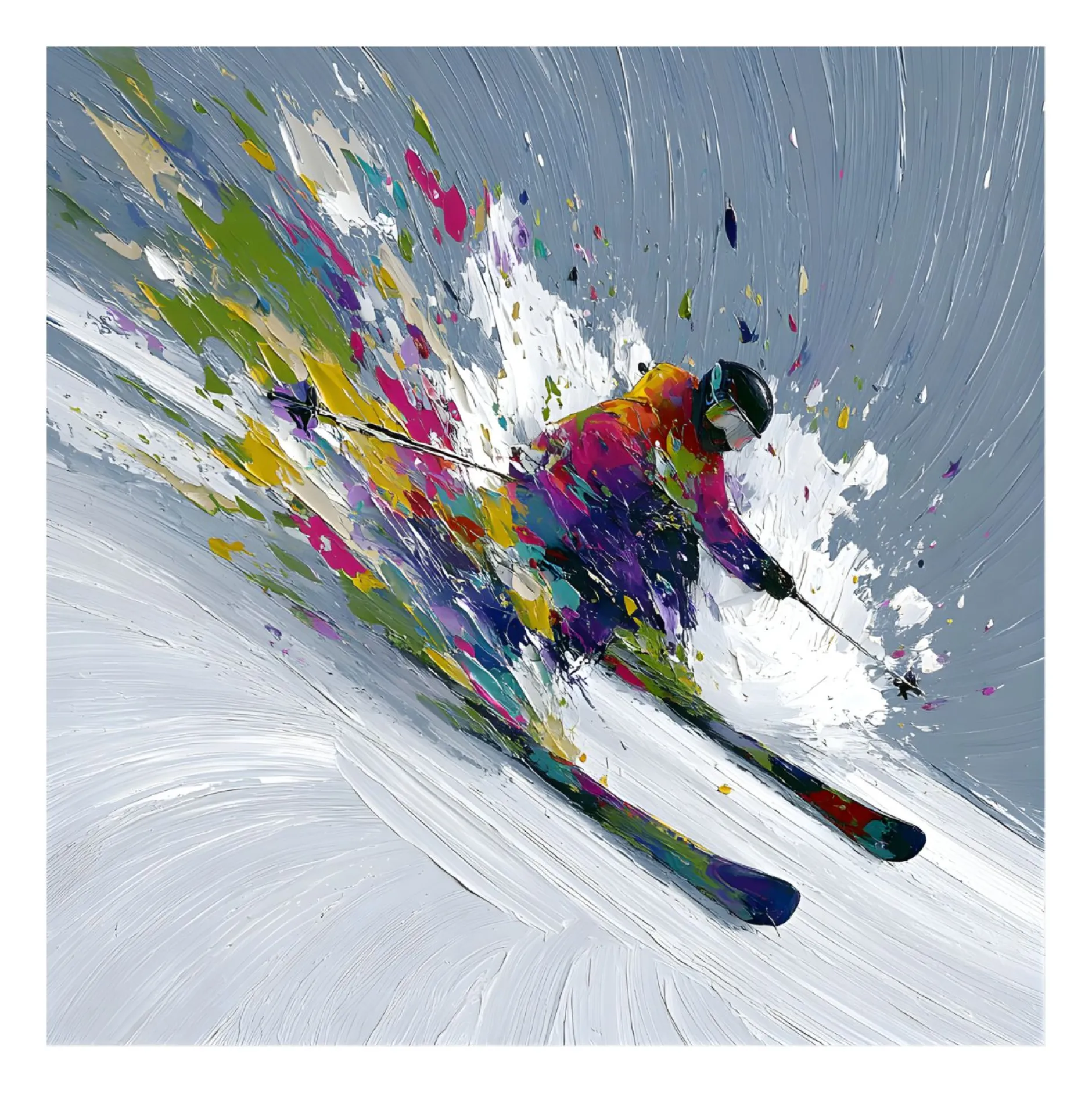 Handgemaltes Gemälde 'Farbenrausch' | Echtheitszertifikat inklusive