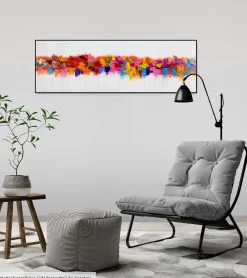 Handgemaltes Gemälde 'Farbenspiel am Horizont' 120x40cm | inkl. Echtheitszertifikat