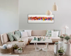 Handgemaltes Gemälde 'Farbenspiel am Horizont' 120x40cm | inkl. Echtheitszertifikat