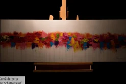 Handgemaltes Gemälde 'Farbenspiel am Horizont' 120x40cm | inkl. Echtheitszertifikat