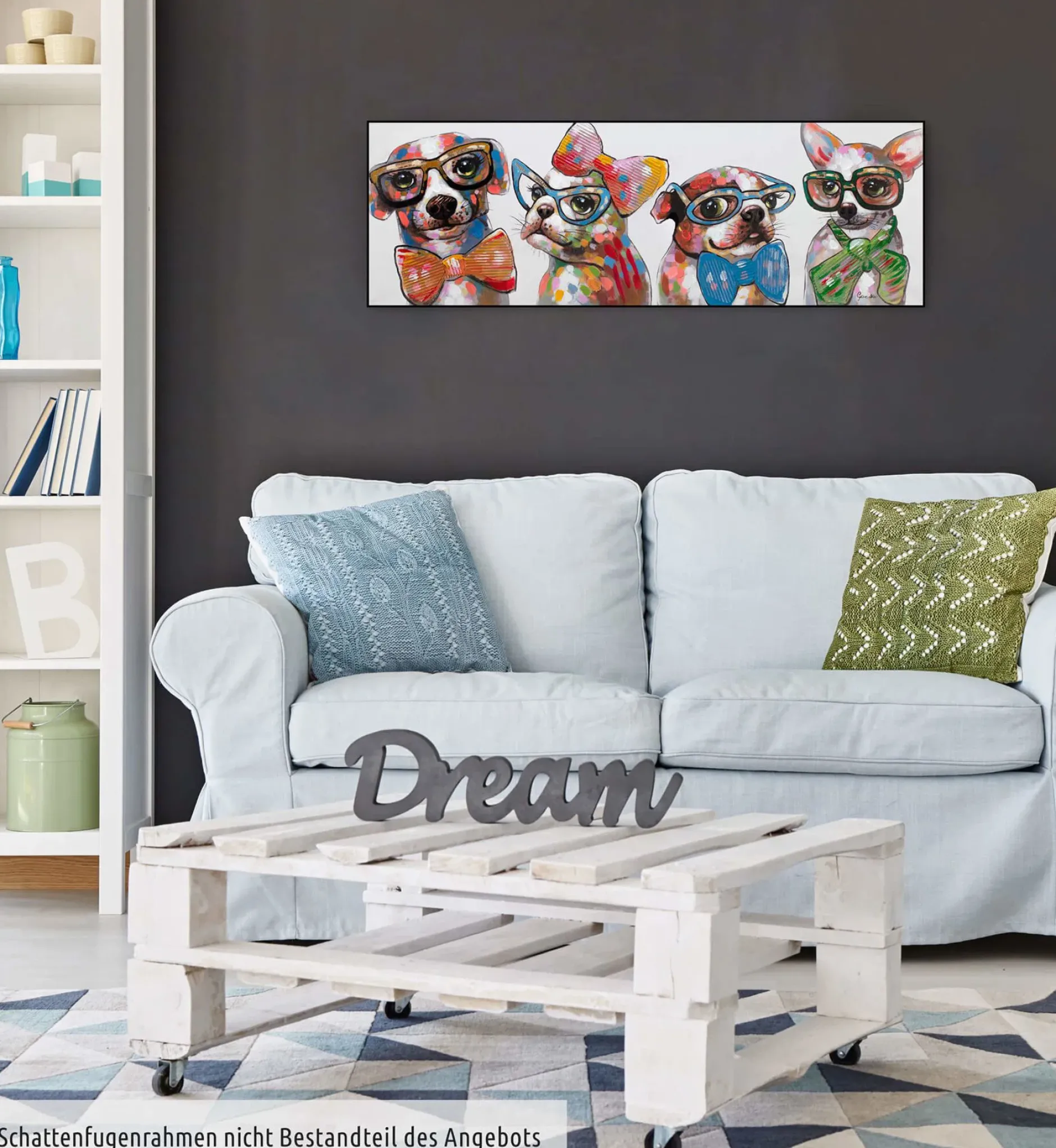 Handgemaltes Gemälde 'Fashionistas' 120x40cm | inkl. Echtheitszertifikat