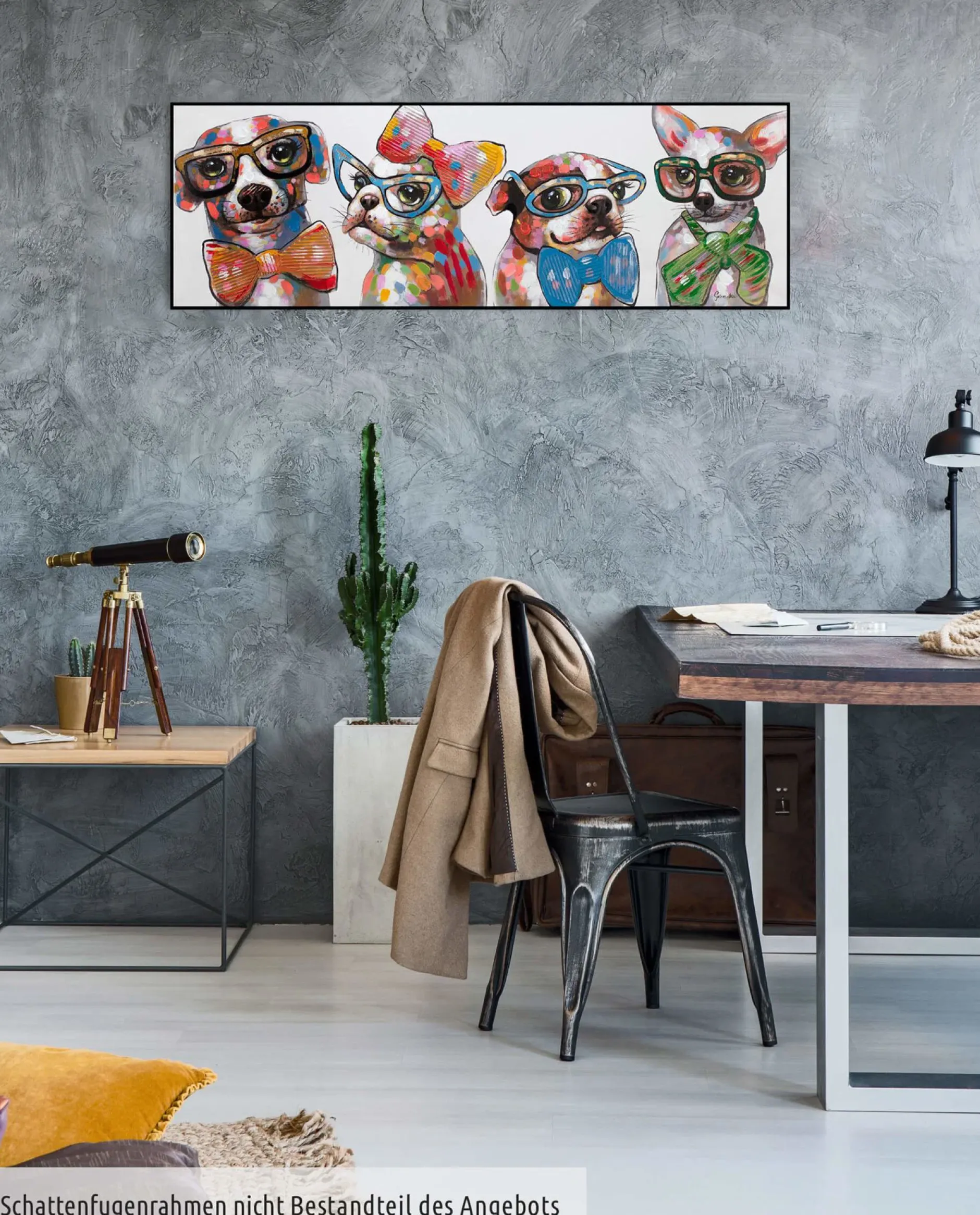 Handgemaltes Gemälde 'Fashionistas' 120x40cm | inkl. Echtheitszertifikat