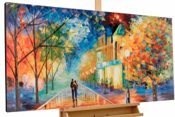 Handgemaltes Gemälde 'Fateful Evening' 120x60cm | inkl. Echtheitszertifikat