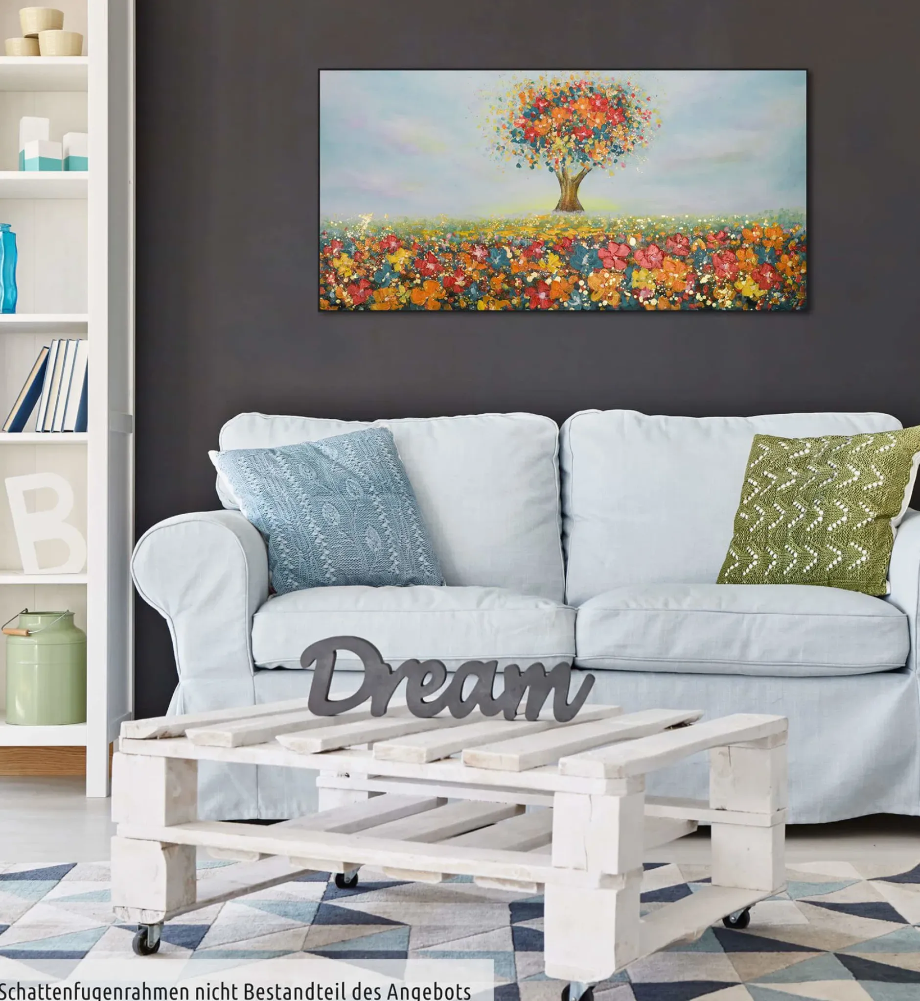 Handgemaltes Gemälde 'Feld der Facetten' 120x60cm | inkl. Echtheitszertifikat