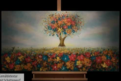 Handgemaltes Gemälde 'Feld der Facetten' 120x60cm | inkl. Echtheitszertifikat