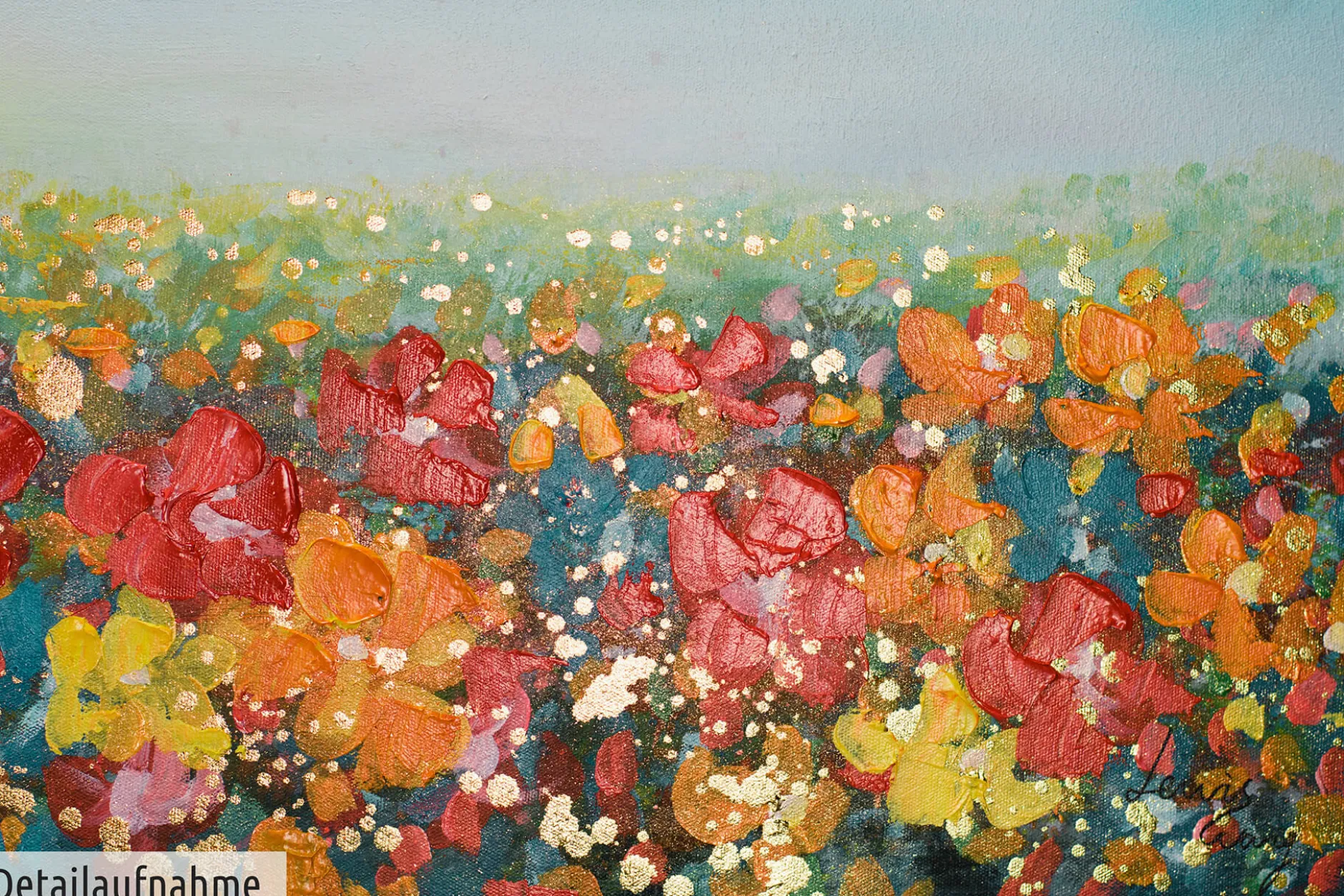 Handgemaltes Gemälde 'Feld der Facetten' 120x60cm | inkl. Echtheitszertifikat