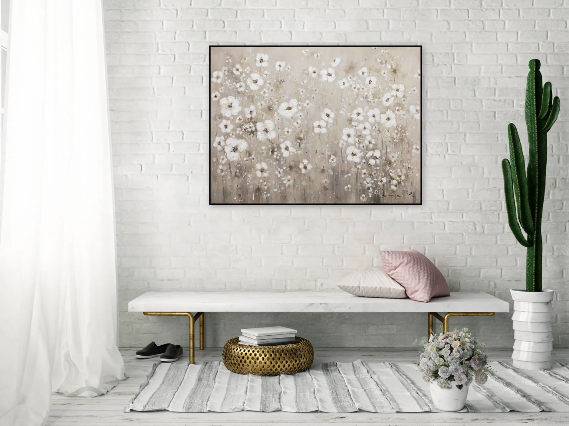 Handgemaltes Gemälde 'Feld der Wünsche' 100x75cm | inkl. Echtheitszertifikat
