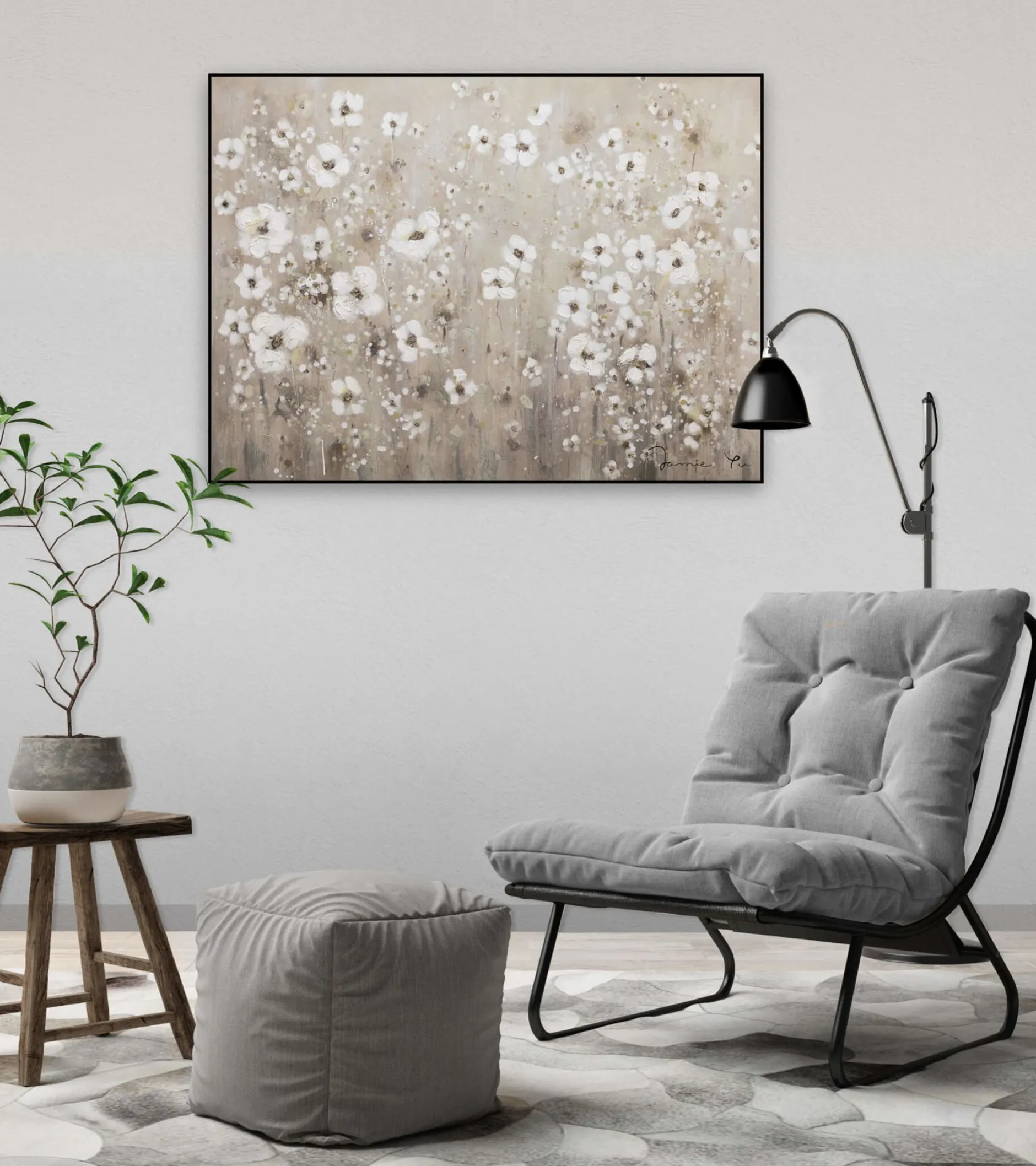 Handgemaltes Gemälde 'Feld der Wünsche' 100x75cm | inkl. Echtheitszertifikat