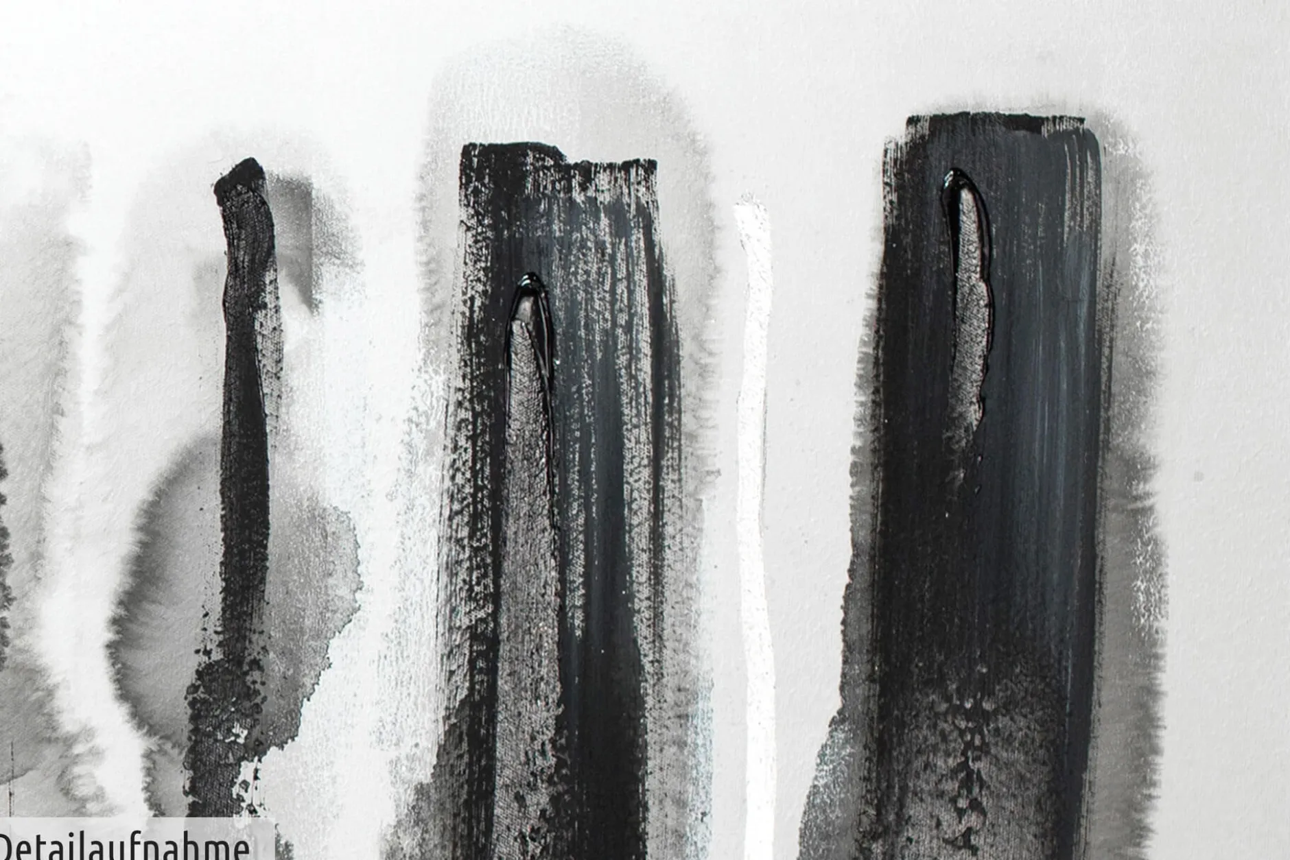 Handgemaltes Gemälde 'Fährten im Schnee' 150x50cm | inkl. Echtheitszertifikat