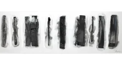 Handgemaltes Gemälde 'Fährten im Schnee' 150x50cm | inkl. Echtheitszertifikat