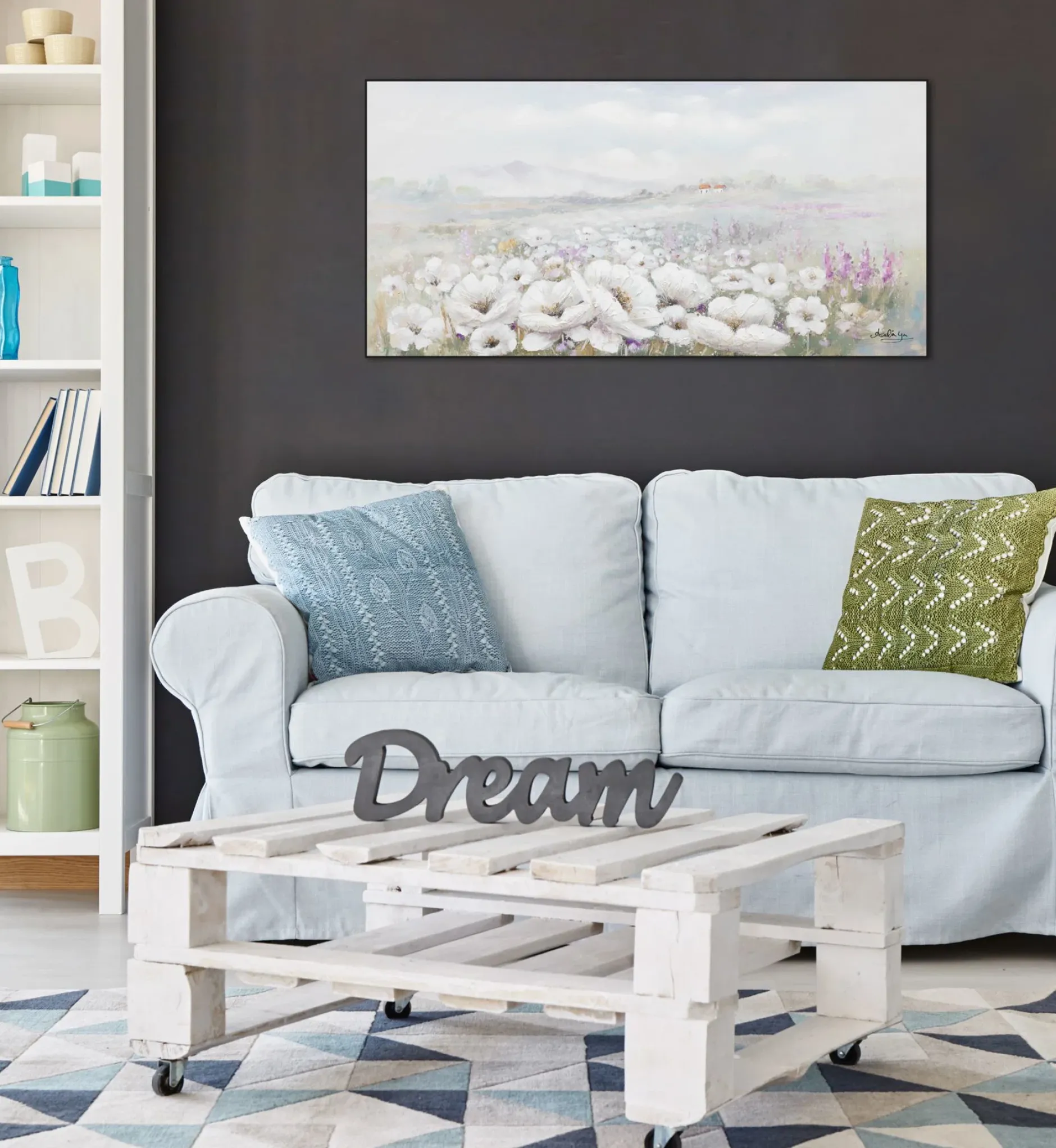 Handgemaltes Gemälde 'Field of Scent' 120x60cm | inkl. Echtheitszertifikat