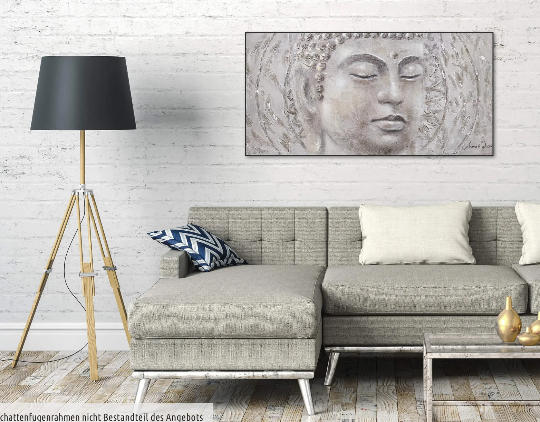 Handgemaltes Gemälde 'Find your Inner Peace' 120x60cm | inkl. Echtheitszertifikat