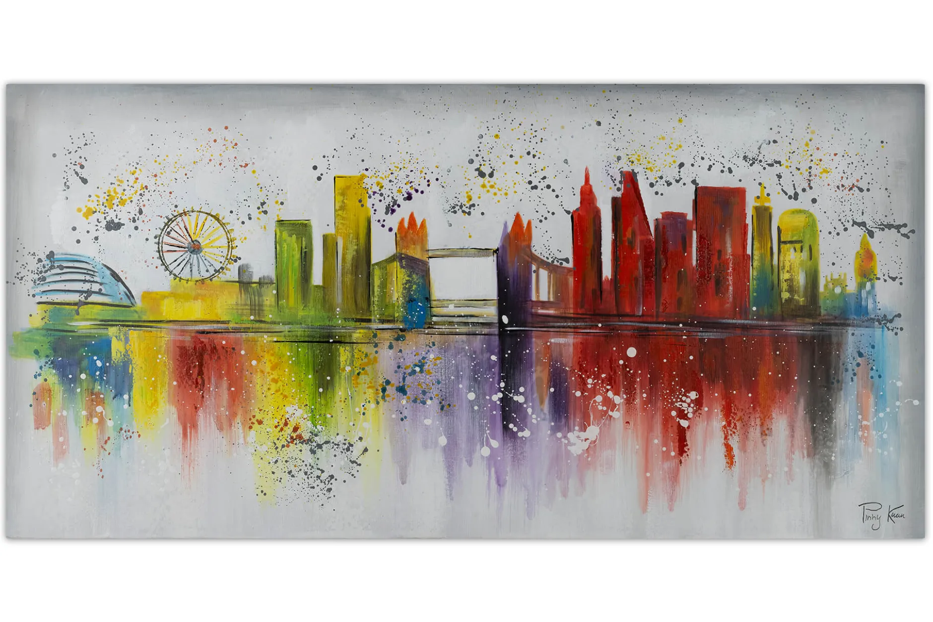 Handgemaltes Gemälde 'Flavour of London' 120x60cm | inkl. Echtheitszertifikat