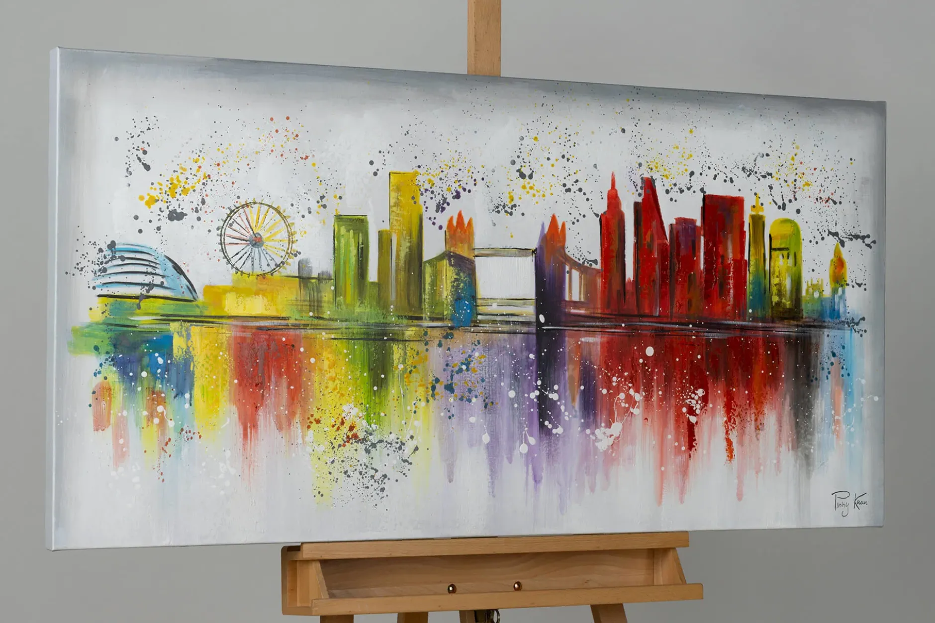 Handgemaltes Gemälde 'Flavour of London' 120x60cm | inkl. Echtheitszertifikat