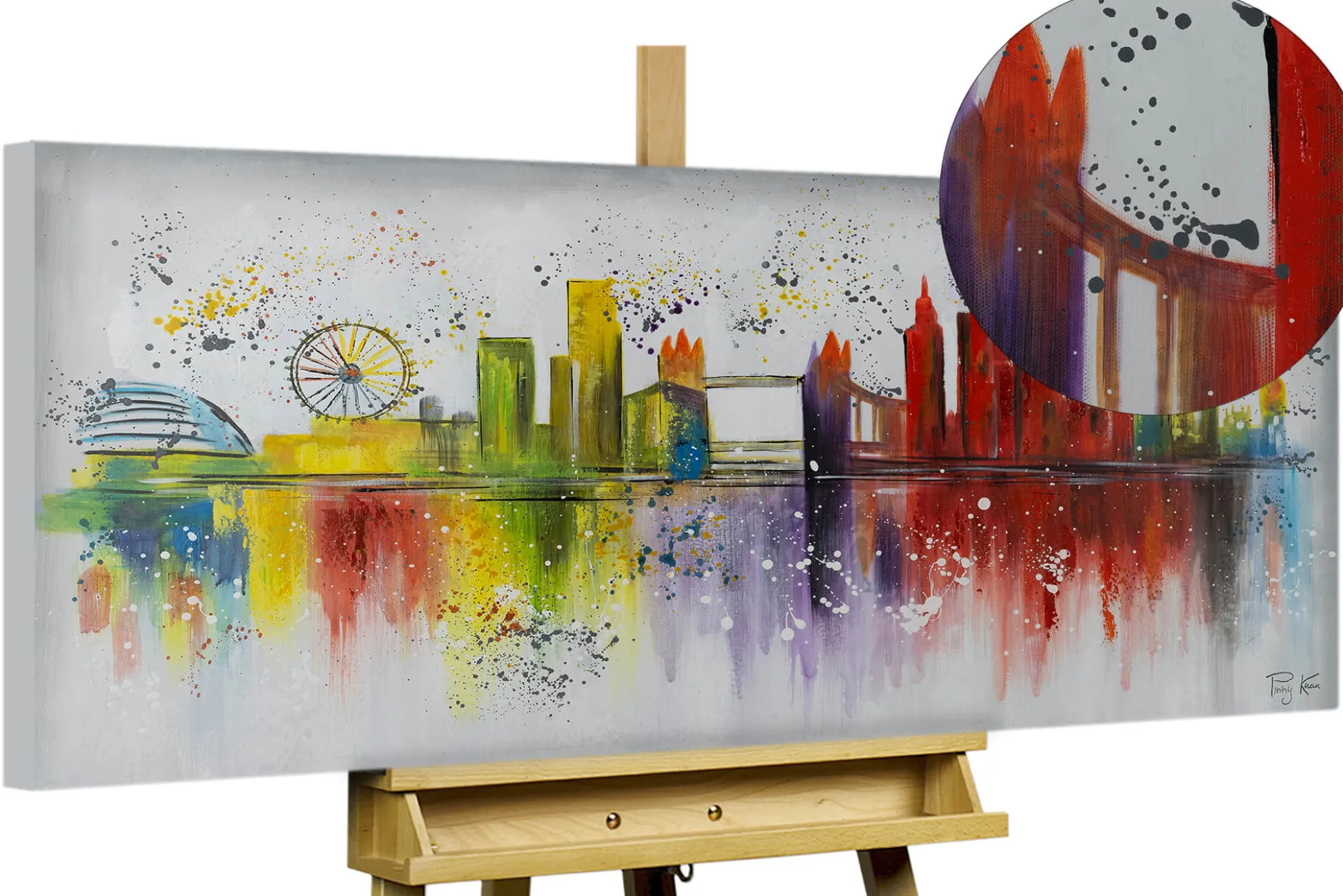 Handgemaltes Gemälde 'Flavour of London' 120x60cm | inkl. Echtheitszertifikat