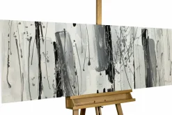 Handgemaltes Gemälde 'Fließende Asche' 150x50cm | inkl. Echtheitszertifikat