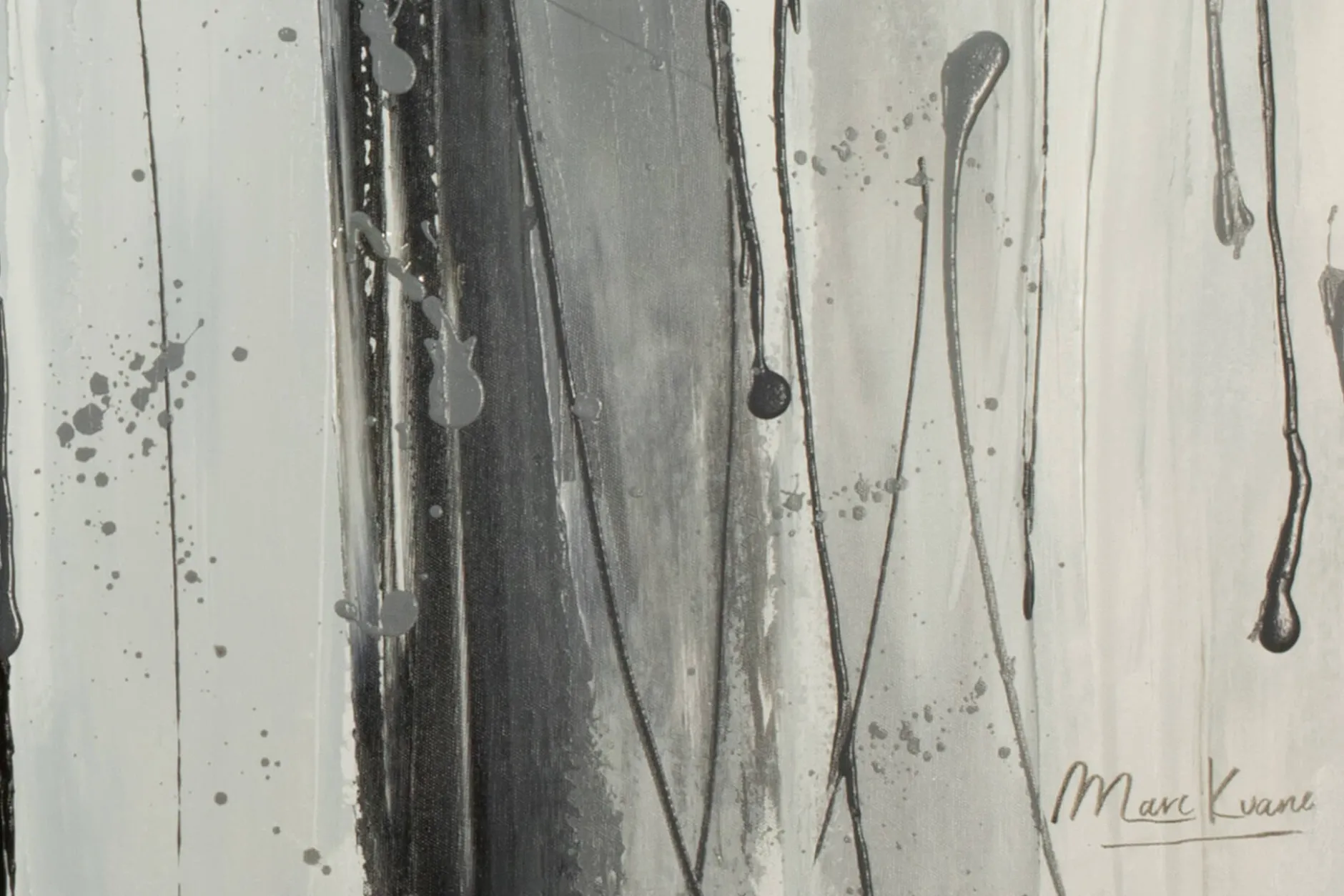 Handgemaltes Gemälde 'Fließende Asche' 150x50cm | inkl. Echtheitszertifikat