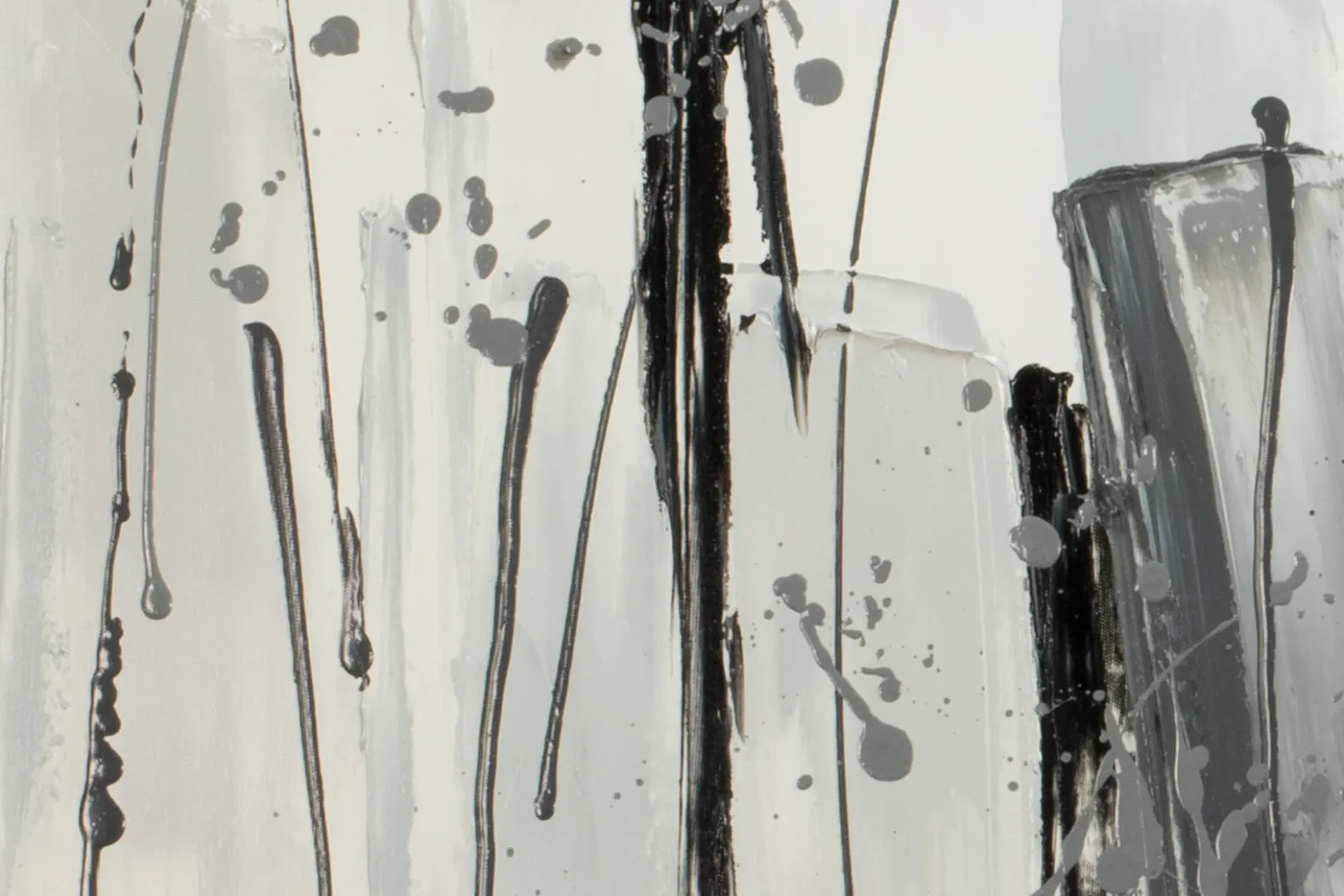 Handgemaltes Gemälde 'Fließende Asche' 150x50cm | inkl. Echtheitszertifikat