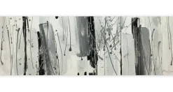Handgemaltes Gemälde 'Fließende Asche' 150x50cm | inkl. Echtheitszertifikat