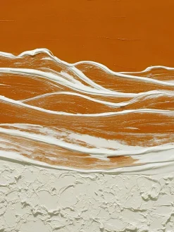 Handgemaltes Gemälde 'Fließender Orange Horizont' | Echtheitszertifikat inklusive